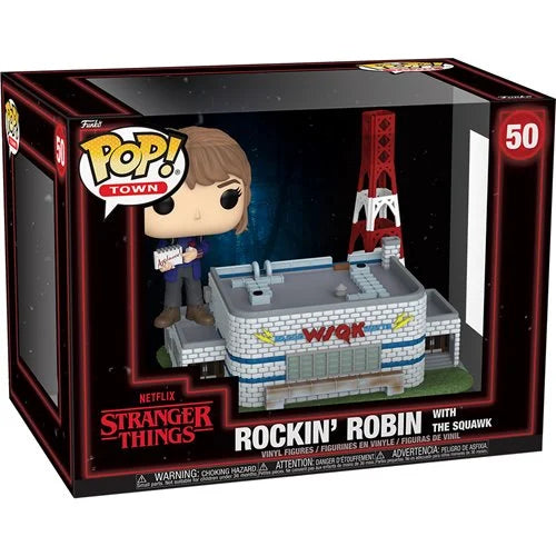 COMING SOON! Funko Pop Town! Stranger Things Robin with the Squawk #50 Vinyl Figure
