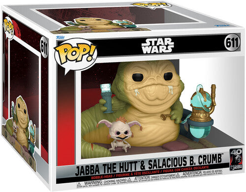 Funko Pop Star Wars Return of the Jedi Jabba the Hutt with Salacious 661 Deluxe Vinyl Figure