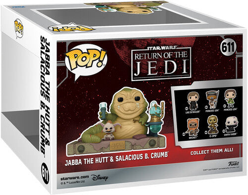 Funko Pop Star Wars Return of the Jedi Jabba the Hutt with Salacious 661 Deluxe Vinyl Figure