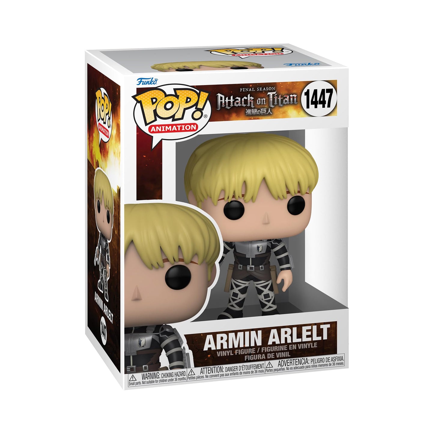 Funko Pop! Anime Attack on Titan Armin Arlelt #1447 Vinyl Figure