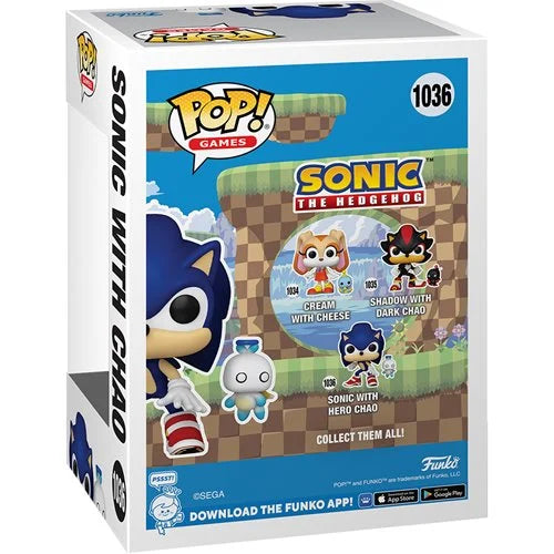 Funko Pop Games Sonic with Chao # 1036 Vinyl Figure
