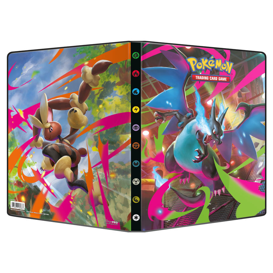pokemon cards and folder Ultra Pro 9-Pocket Portfolio Pokemon Scarlet & Violet Mega Charizard X –  Toylantis Collectibles