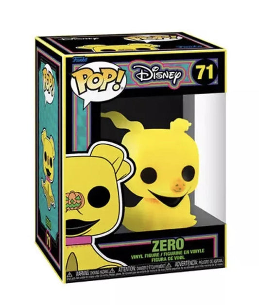 Funko Pop Disney The Nightmare Before Christmas Zero Blacklight #71 Vinyl Figure
