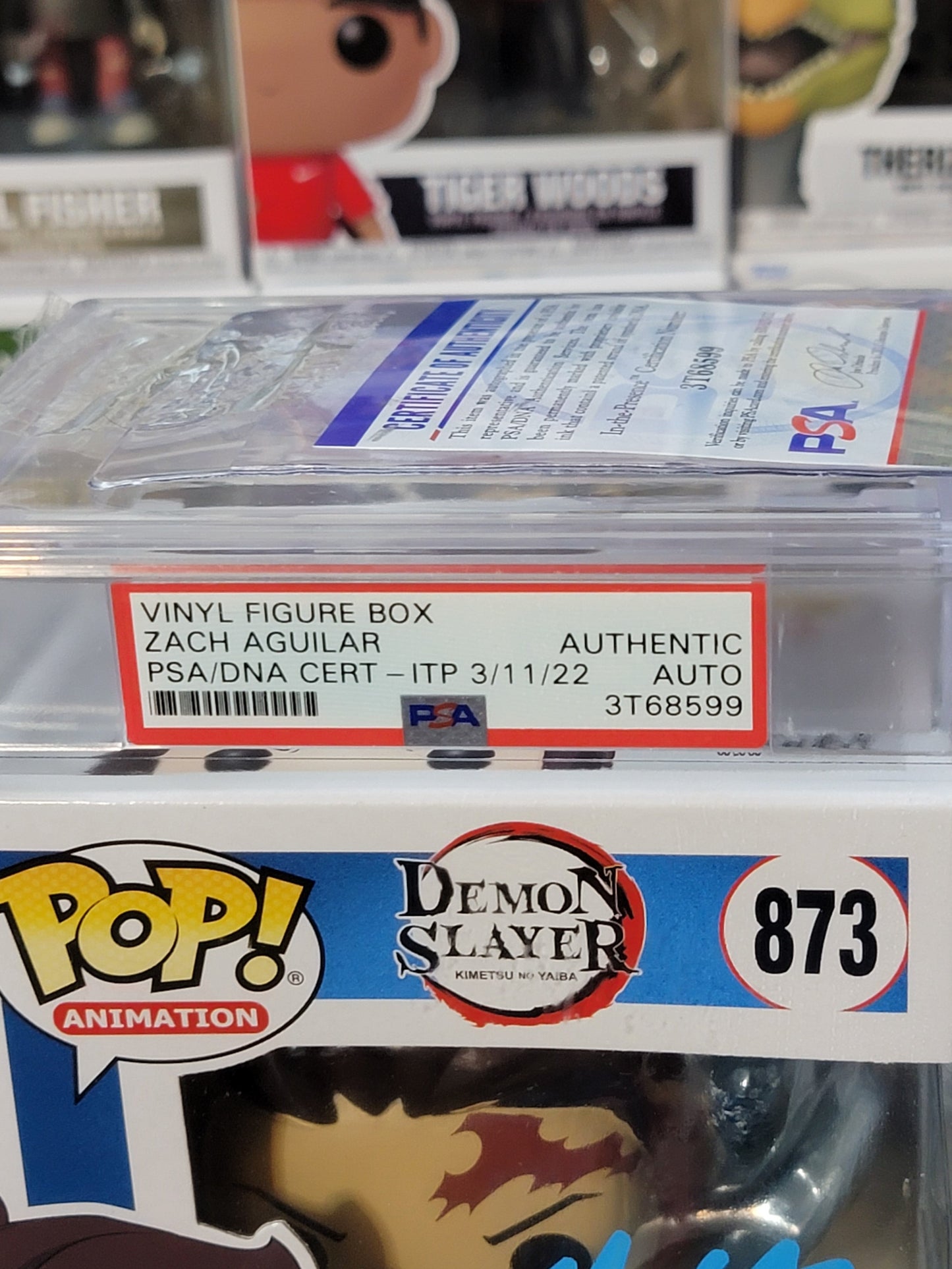 Demon Slayer - Tanjiro Kamado 873 GITD - 'Zach Aguilar' Autographed - Kyle's Funko Pop Shop N' More