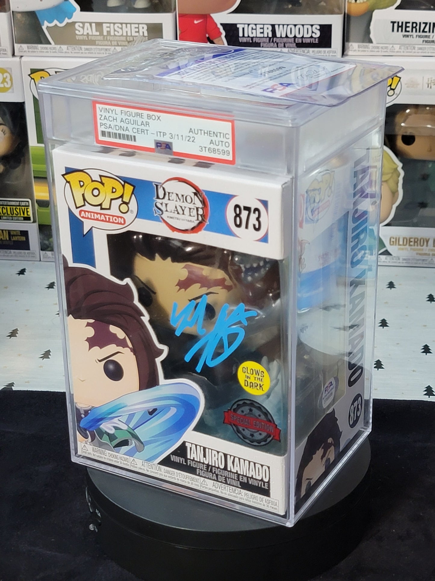 Demon Slayer - Tanjiro Kamado 873 GITD - 'Zach Aguilar' Autographed - Kyle's Funko Pop Shop N' More
