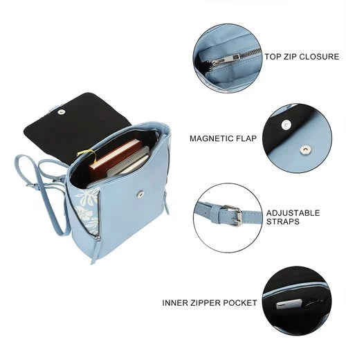 COMING SOON! Disney Lilo & Stitch Floral Print Faux Leather Mini-Backpack