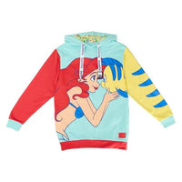 Loungefly Little Mermaid Ariel & Flounder Hoodie Sweatshirt