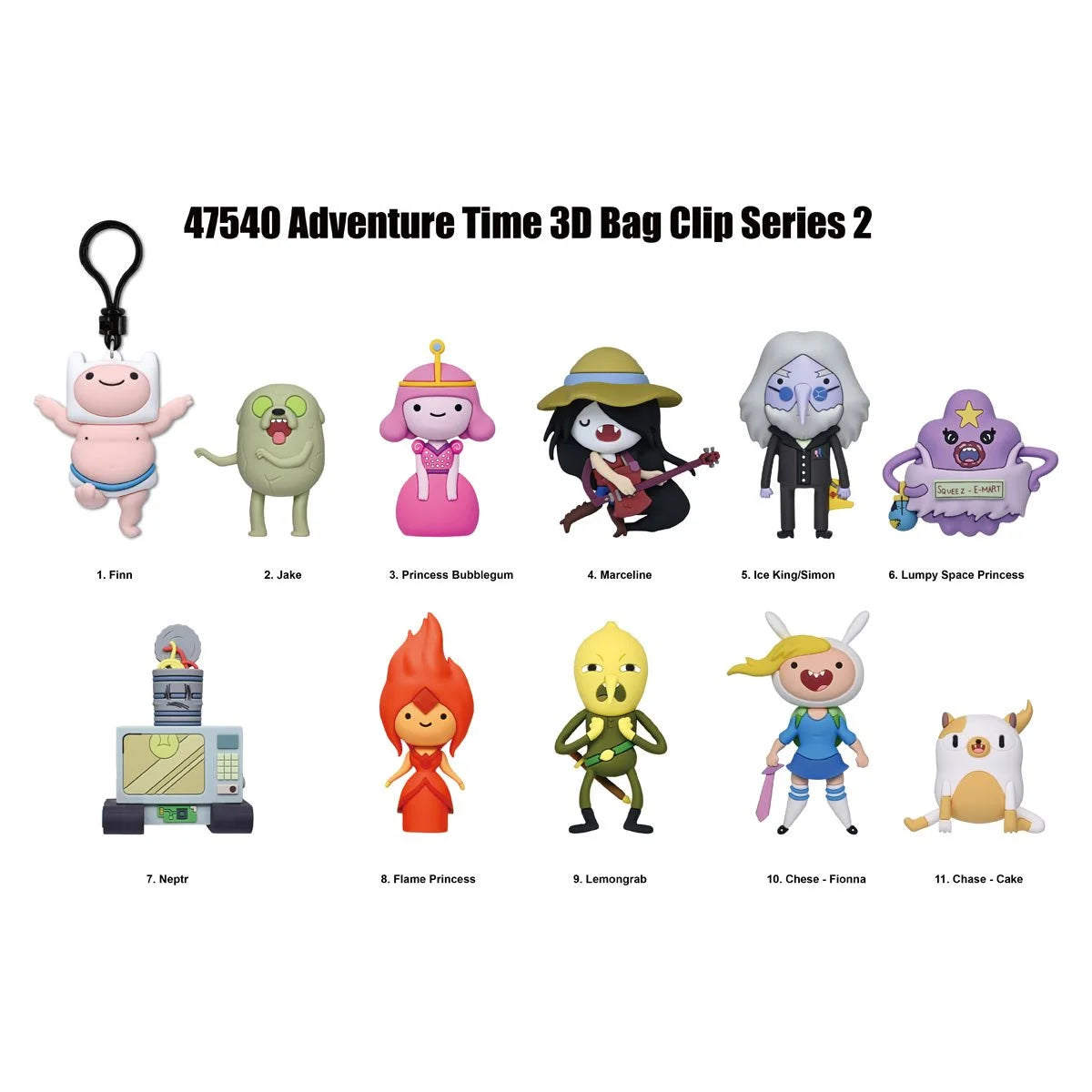 COMING SOON! - Adventure Time Series 2 3D Foam Bag Clip Keychain