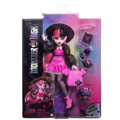 Monster High Draculaura 2024 Doll with Count Fabulous