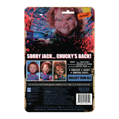 Super7 ReAction Child's Play 2 Evil Chucky (Blood Splatter) Vinyl Figure