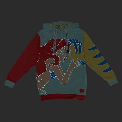 Loungefly Hoodie - Little Mermaid Ariel & Flounder
