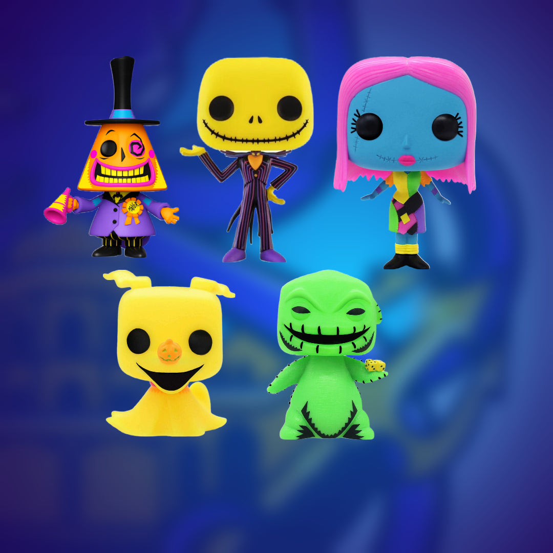 Funko Pop Disney Nightmare Before Christmas Blacklight Vinyl Figure BUNDLE