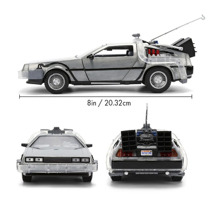 COMING SOON! Hollywood Rides Back to the Future Time Machine 40th Anniversary 1:24 Scale Die Cast Metal Vehicle