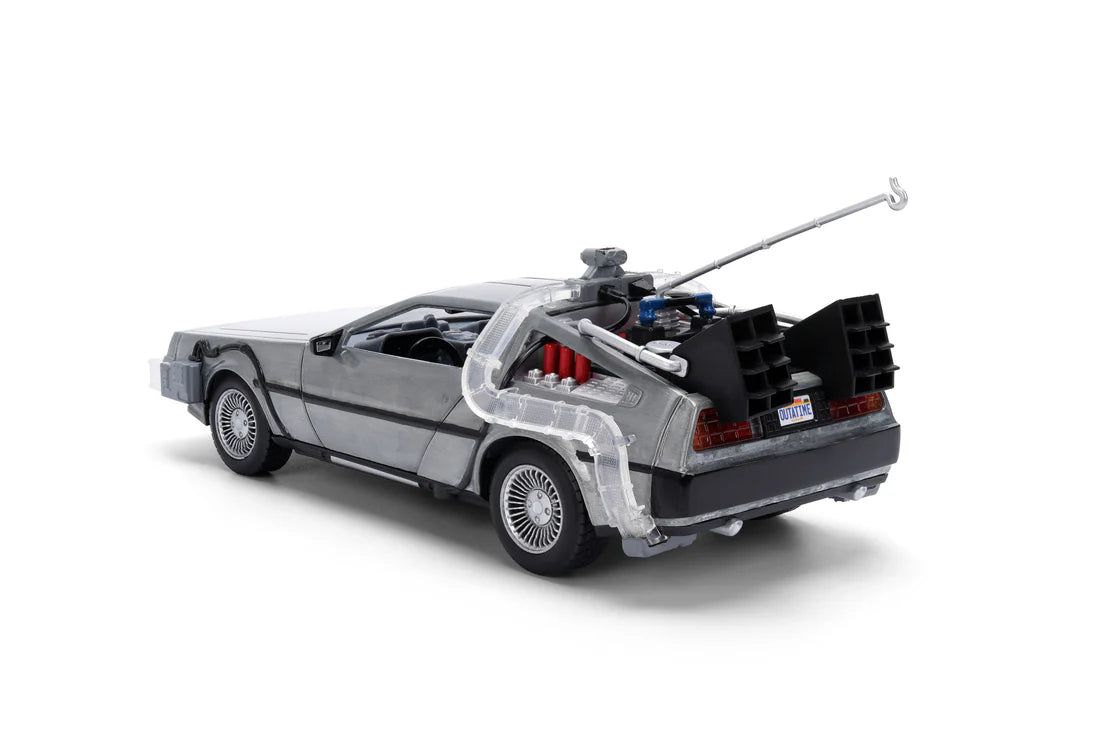 COMING SOON! Hollywood Rides Back to the Future Time Machine 40th Anniversary 1:24 Scale Die Cast Metal Vehicle