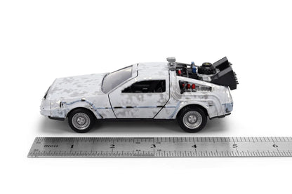 COMING SOON! Hollywood Rides Back to the Future 40th Anniversary 1:32 Scale FROST FINISH Die Cast Metal Vehicle