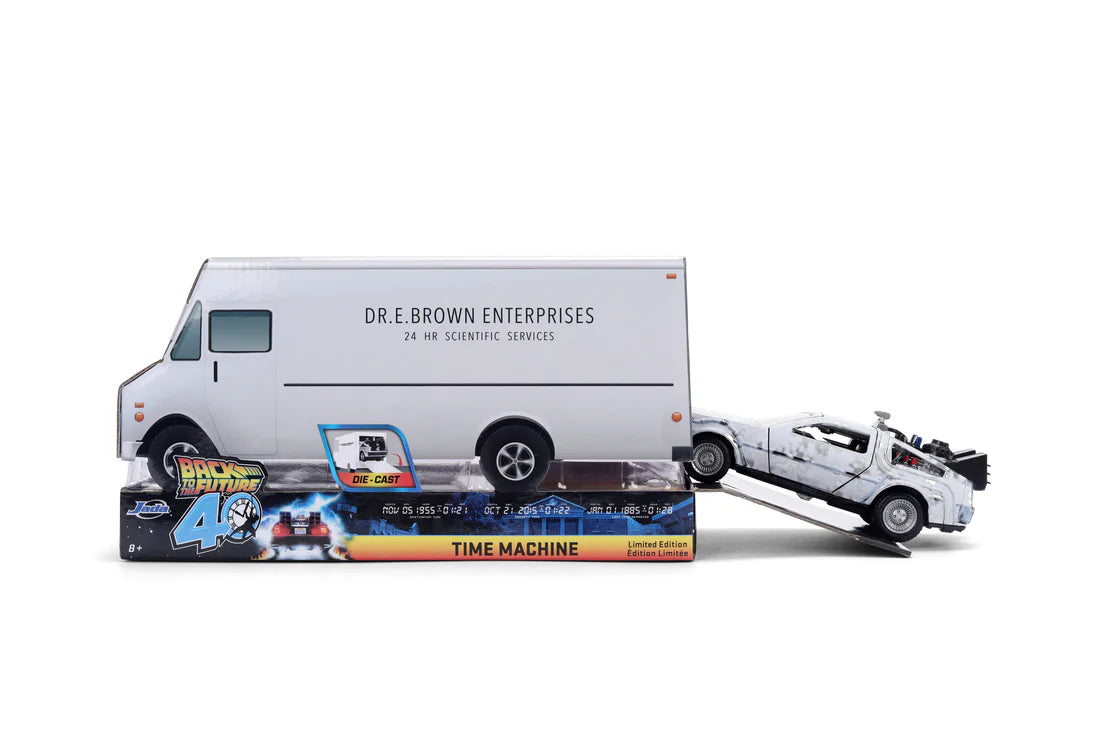 COMING SOON! Hollywood Rides Back to the Future 40th Anniversary 1:32 Scale FROST FINISH Die Cast Metal Vehicle