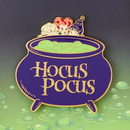 Disney x Loungefly - Hocus Pocus Sanderson Sisters Cauldron 3" GITD Limited Edition Pin