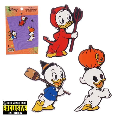 Disney x Loungefly Halloween Huey, Louie, and Dewey Enamel Pin 3-Pack