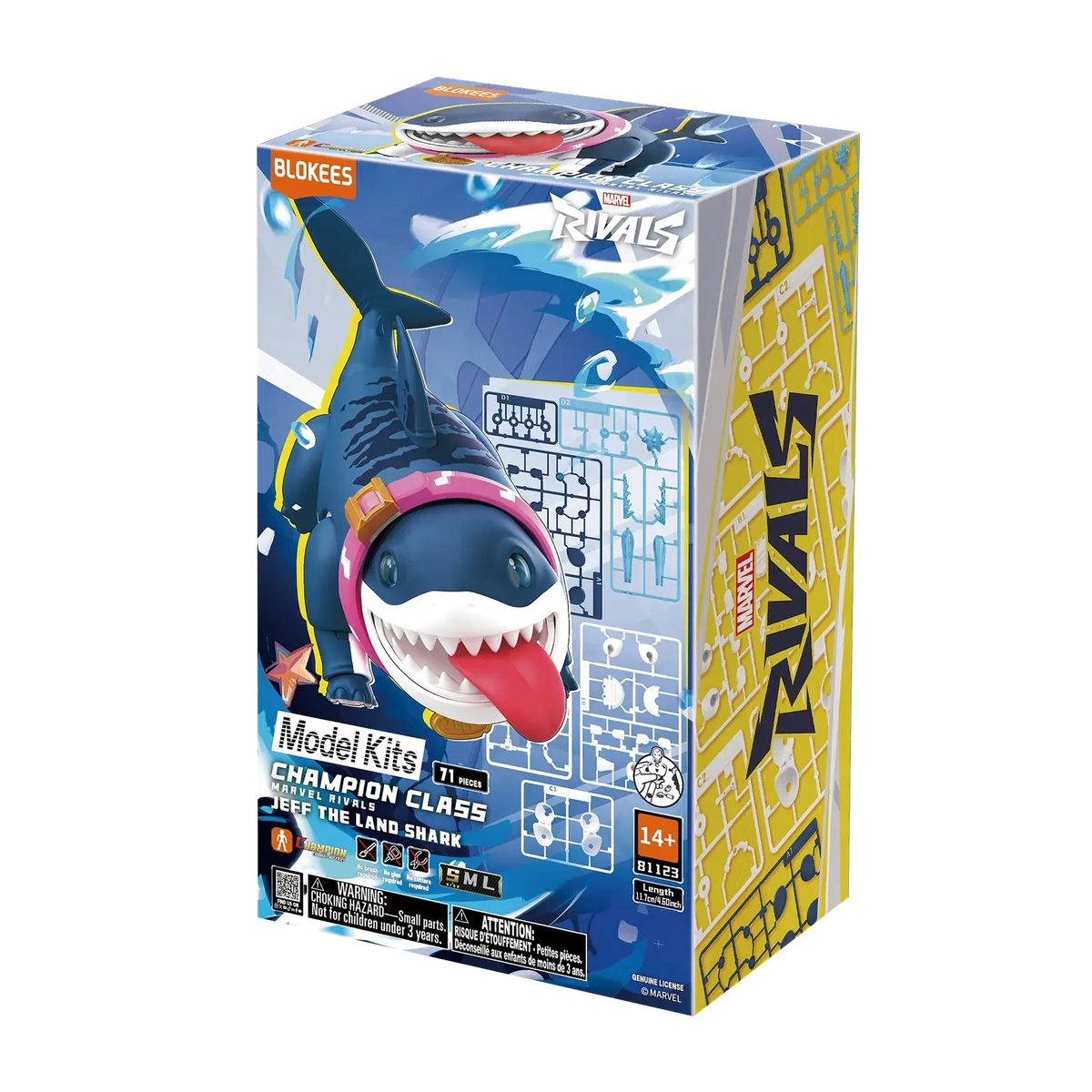 Blockees Marvel Rivals Jeff the Land Shark Champion Class Model Kit