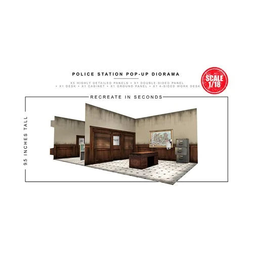 Extreme Sets - Police Station Pop-Up 1:18 Scale Diorama