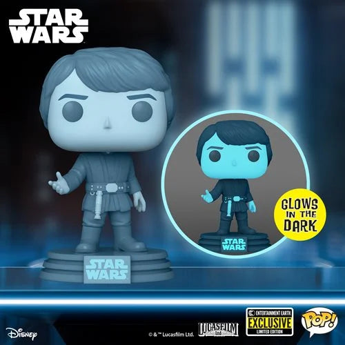 Star Wars : Holographic Luke Skywalker #615 GITD Funko Pop