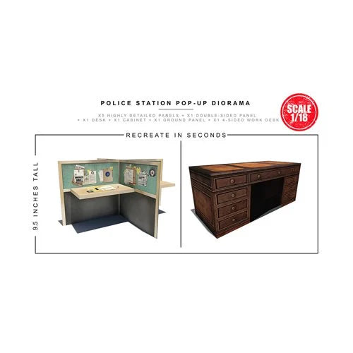 Extreme Sets - Police Station Pop-Up 1:18 Scale Diorama