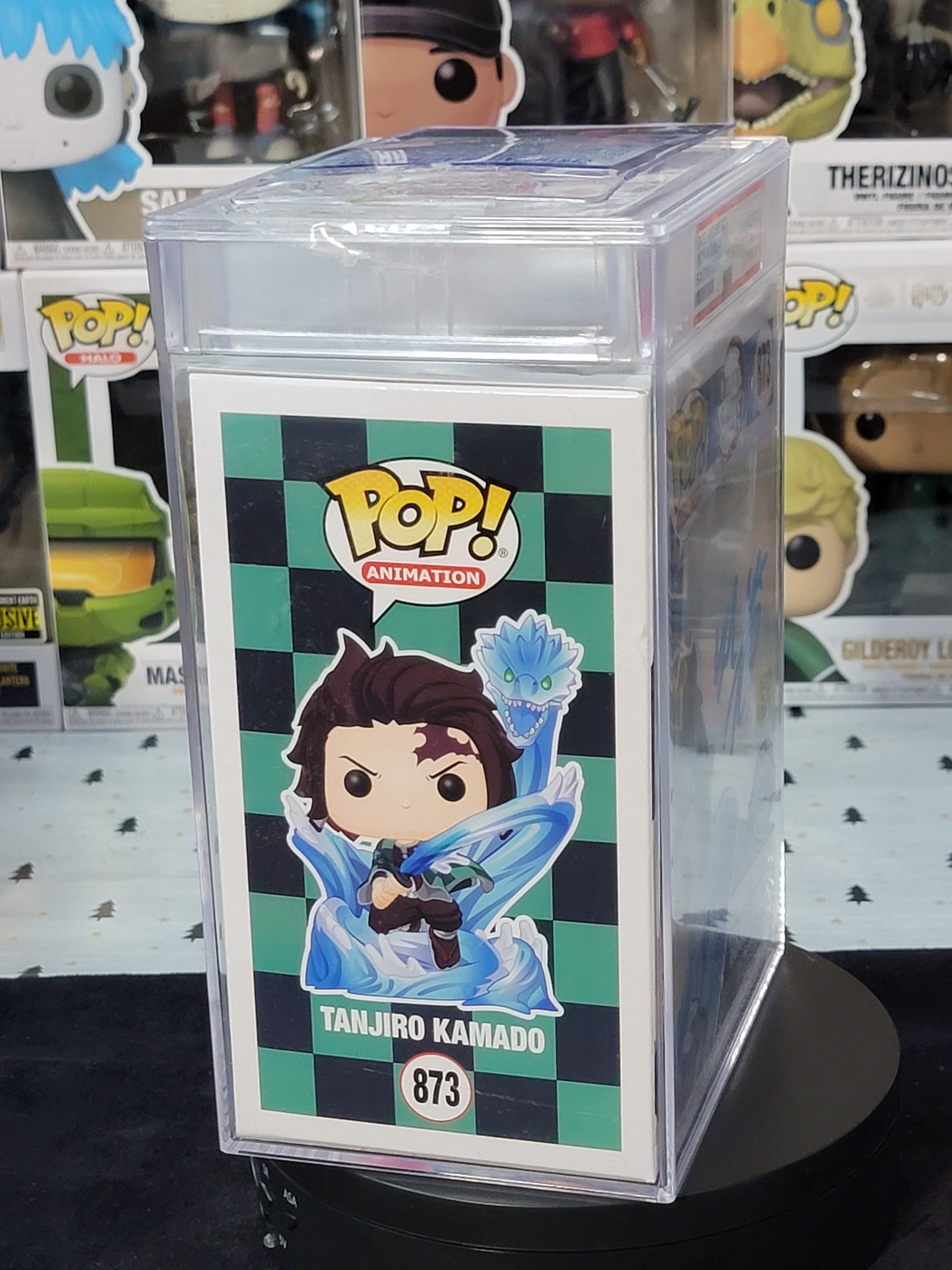 Demon Slayer - Tanjiro Kamado 873 GITD -  'Zach Aguilar' Autographed - Kyle's Funko Pop Shop N' More