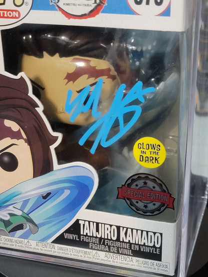 Demon Slayer - Tanjiro Kamado 873 GITD -  'Zach Aguilar' Autographed - Kyle's Funko Pop Shop N' More