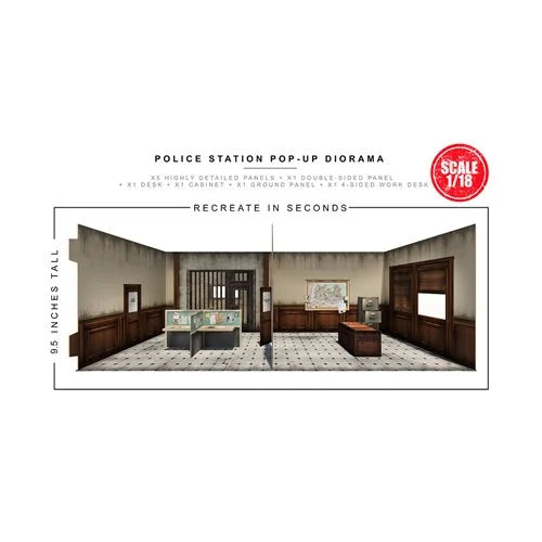Extreme Sets - Police Station Pop-Up 1:18 Scale Diorama